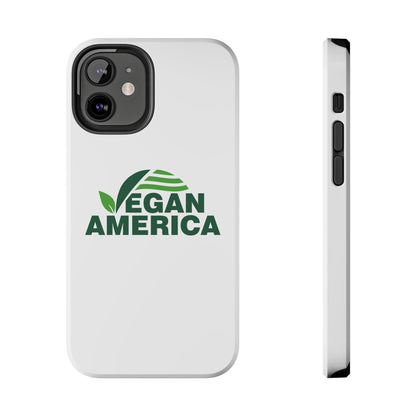 Vegan America Tough Phone Case — Eco - Friendly Plant Logo Protective Cover - Vegan America