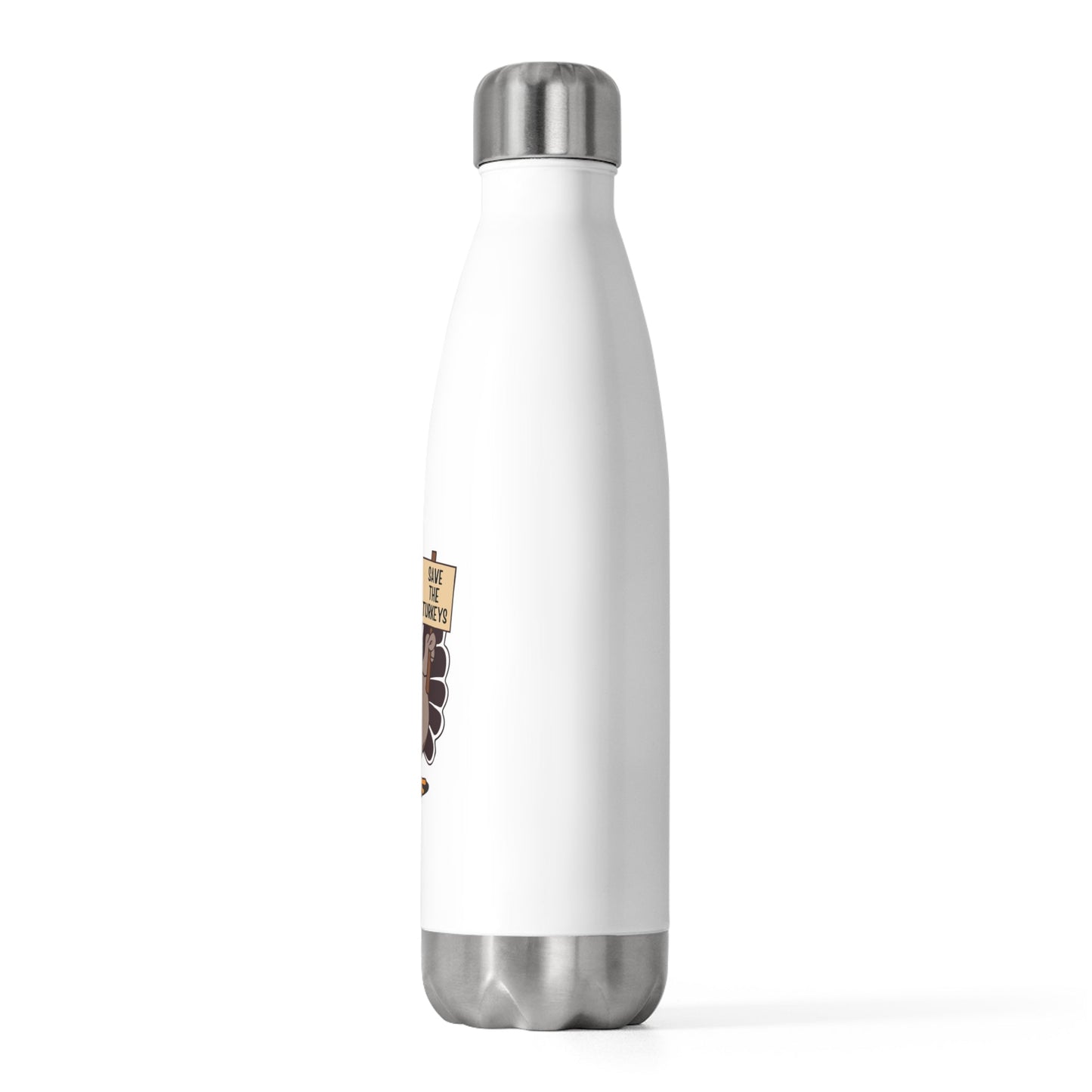 Save the Turkeys - 20oz Insulated Water Bottle - Vegan America