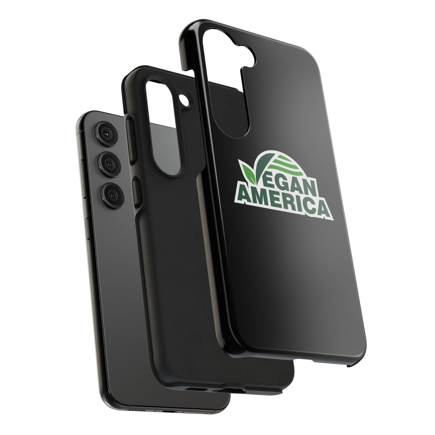 Vegan America Tough Phone Case — Green Leaf Vegan Pride Protective Cover - Vegan America