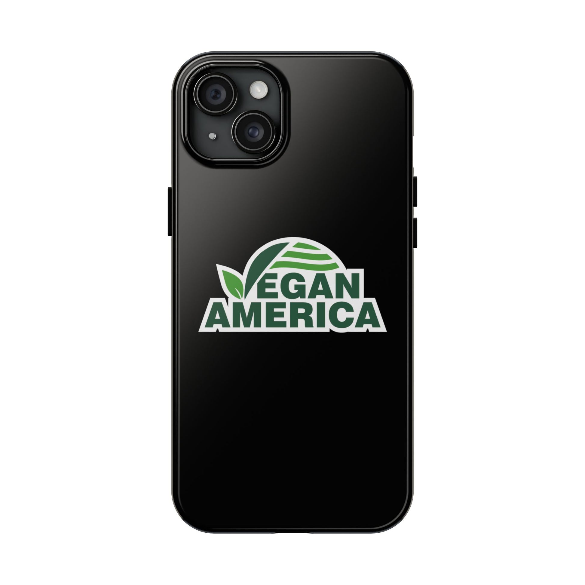 Vegan America Tough Phone Case — Green Leaf Vegan Pride Protective Cover - Vegan America
