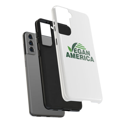 Vegan America Tough Phone Case — Eco - Friendly Plant Logo Protective Cover - Vegan America