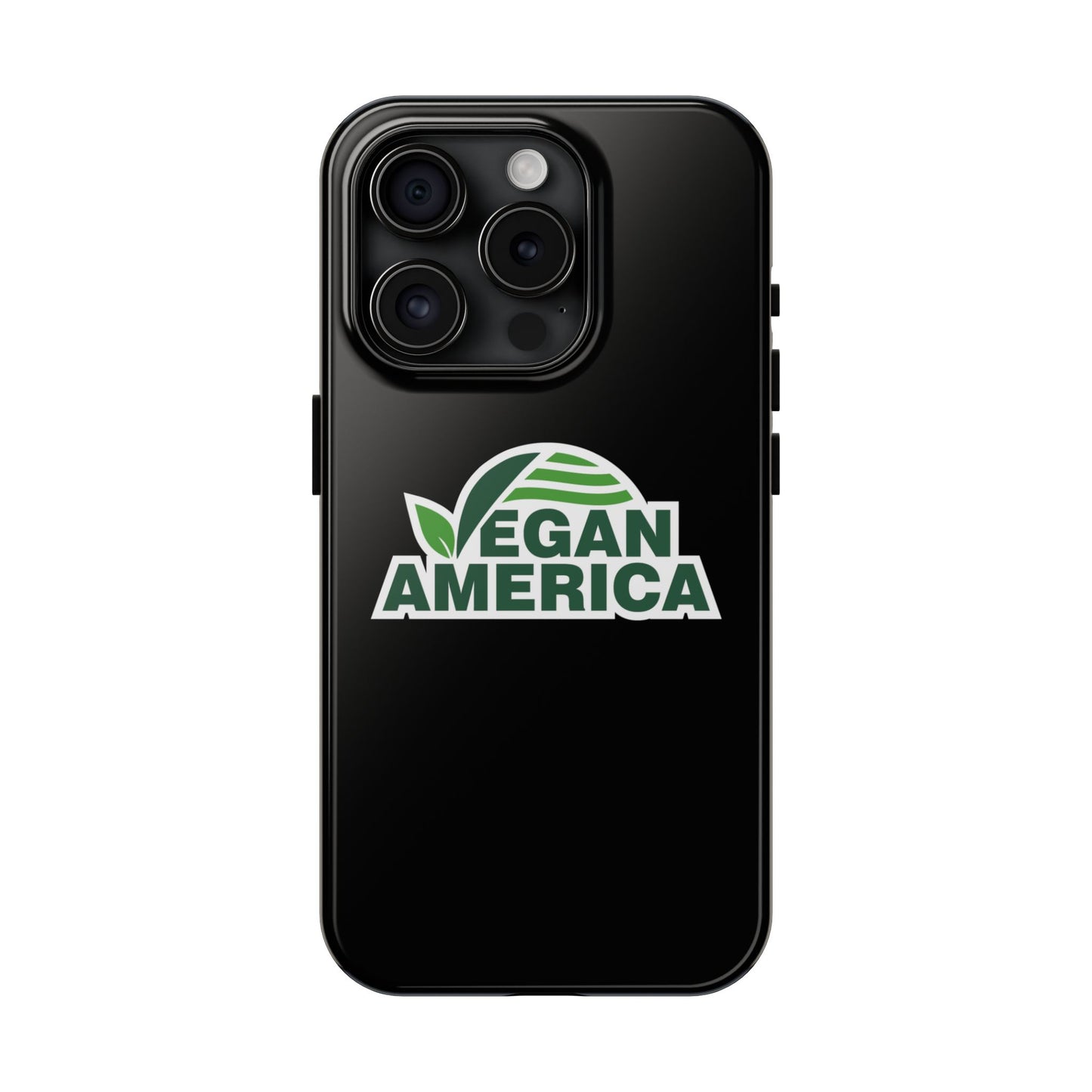 Vegan America Tough Phone Case — Green Leaf Vegan Pride Protective Cover - Vegan America