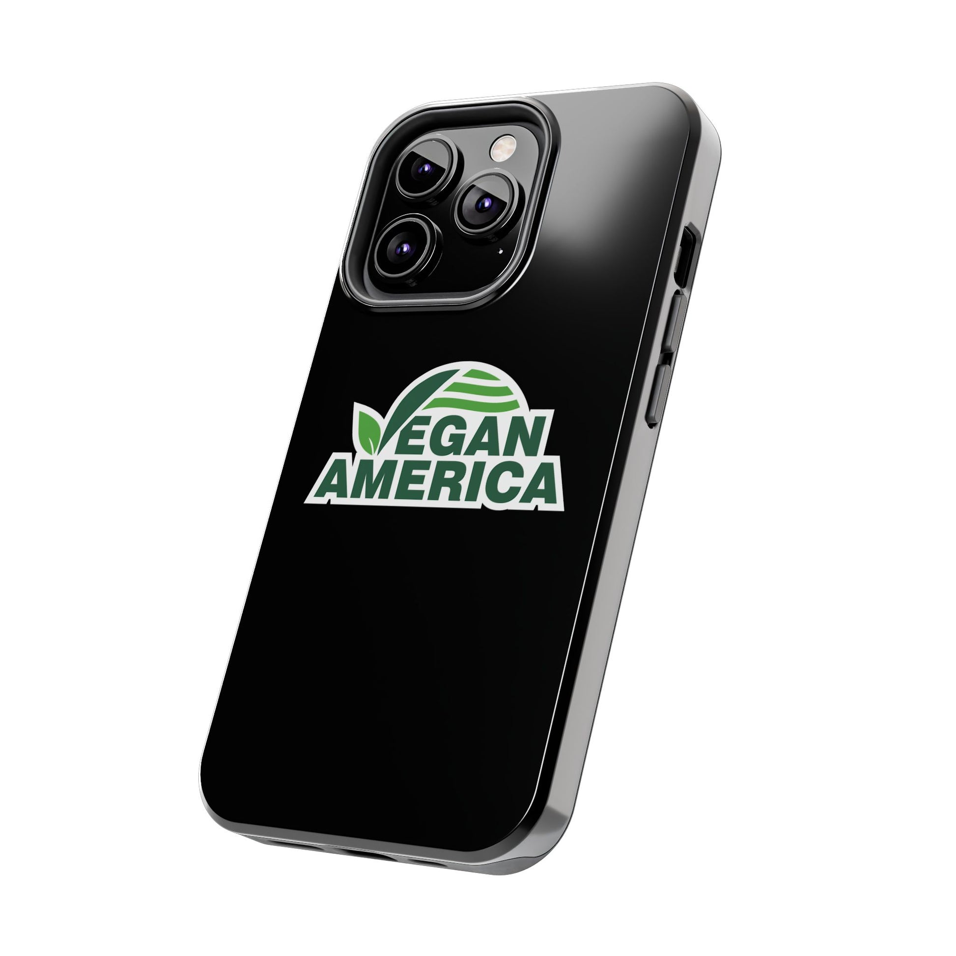 Vegan America Tough Phone Case — Green Leaf Vegan Pride Protective Cover - Vegan America