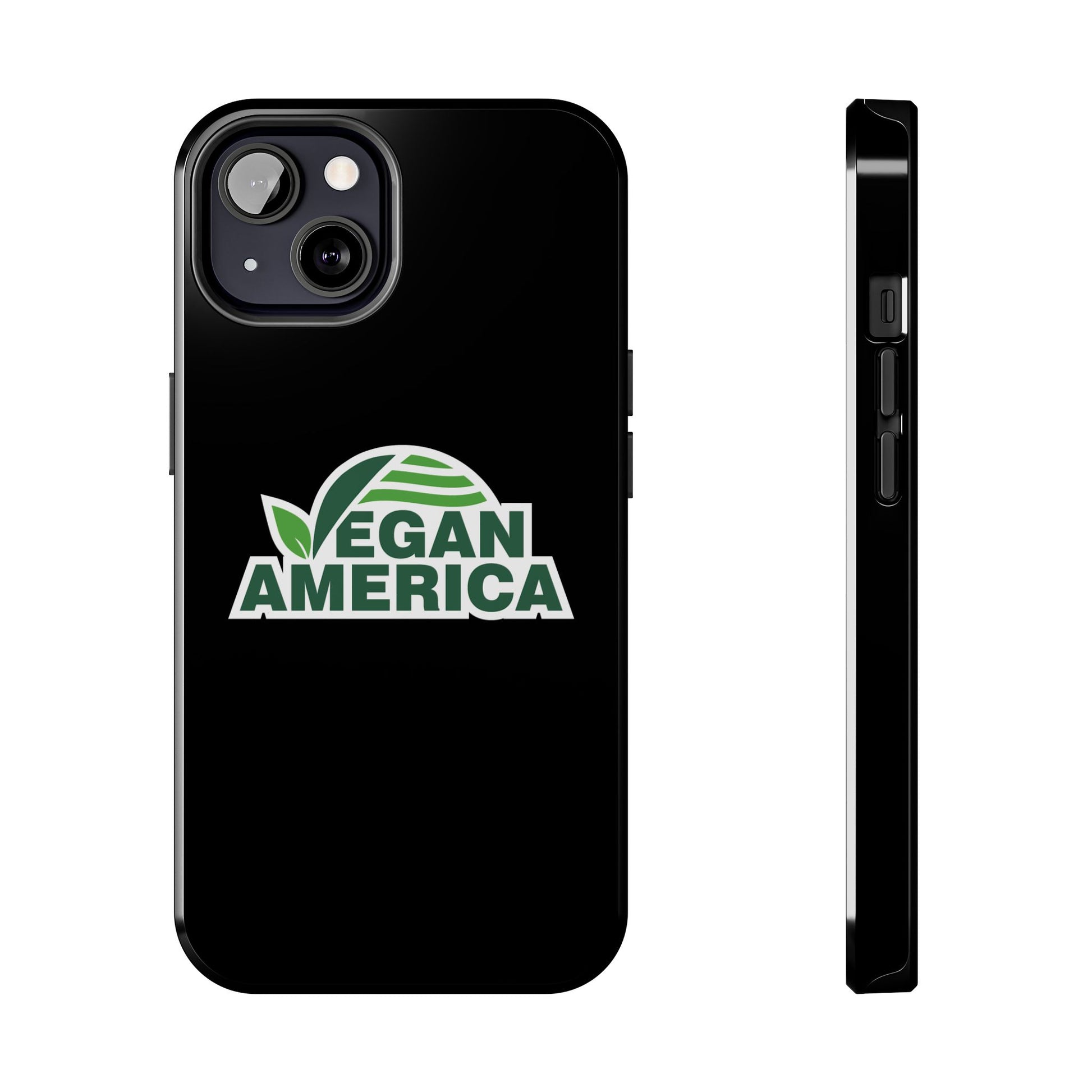 Vegan America Tough Phone Case — Green Leaf Vegan Pride Protective Cover - Vegan America