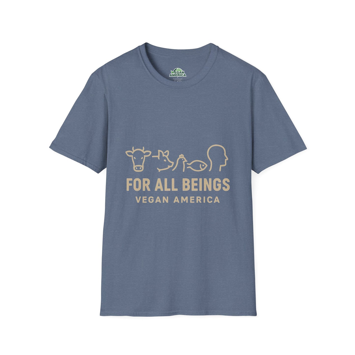 Unisex Vegan America T-Shirt, Eco - Friendly Apparel, Plant - Based Lifestyle Shirt, Perfect Gift for Vegans, Animal Rights Awareness Wear - Vegan America