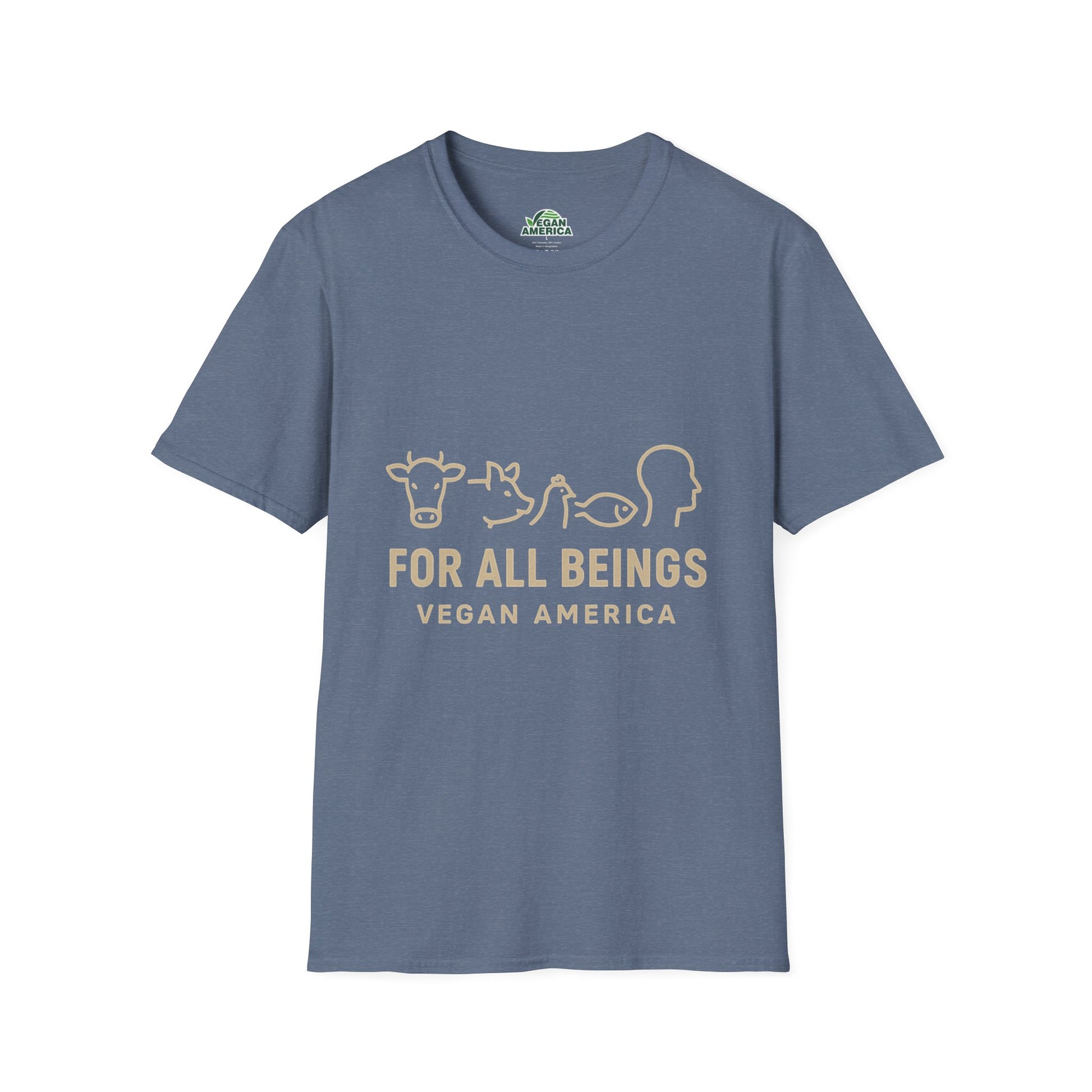 Unisex Vegan America T-Shirt, Eco - Friendly Apparel, Plant - Based Lifestyle Shirt, Perfect Gift for Vegans, Animal Rights Awareness Wear - Vegan America