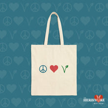 Peace Love Vegan Tote Bag - Vegan America