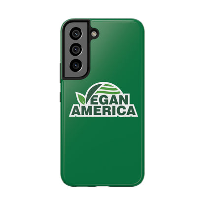 Vegan America Tough Phone Case — Green Protective Vegan Pride Cover - Vegan America