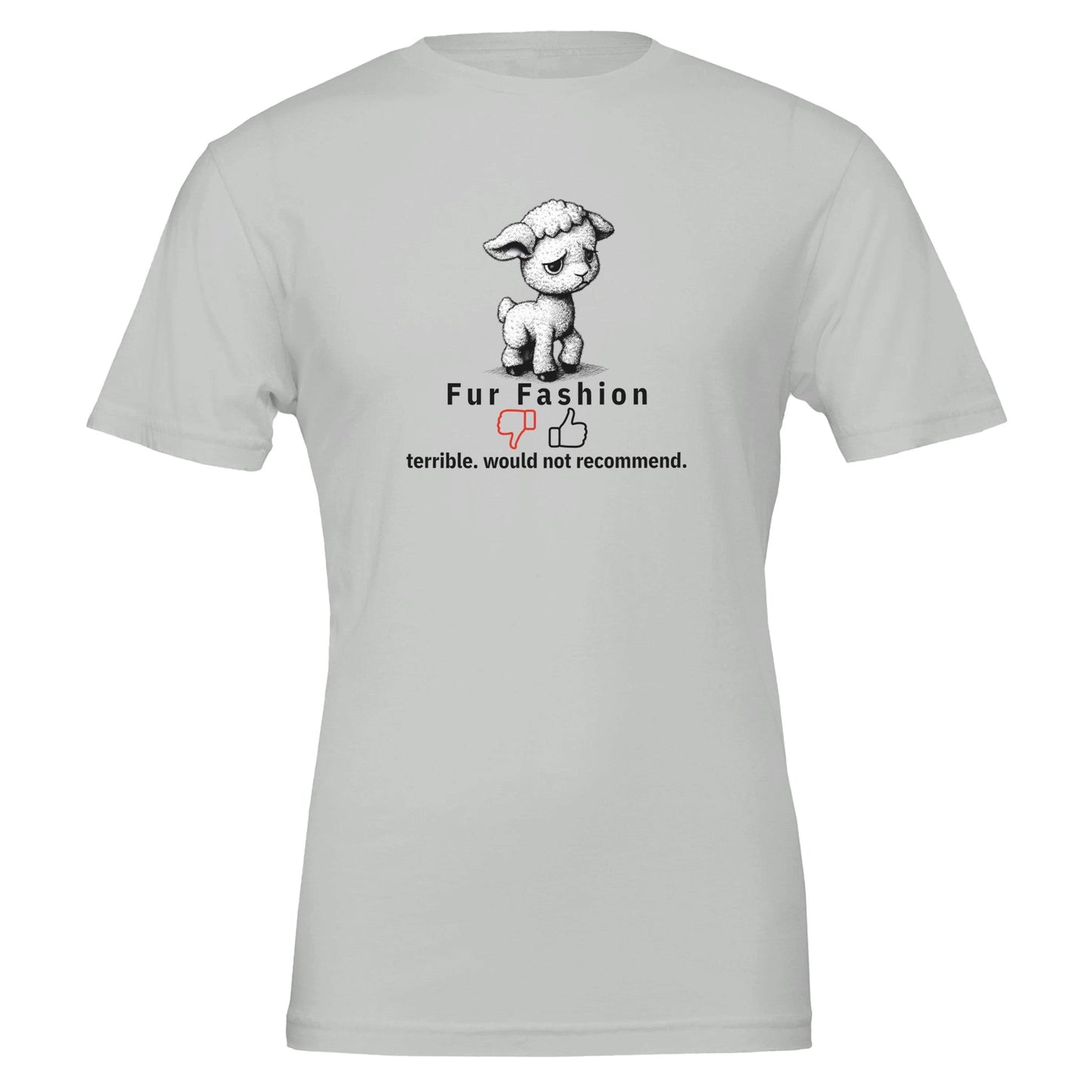 Funny Vegan Fur Fashion Tshirt, Premium 100% Cotton - Vegan America