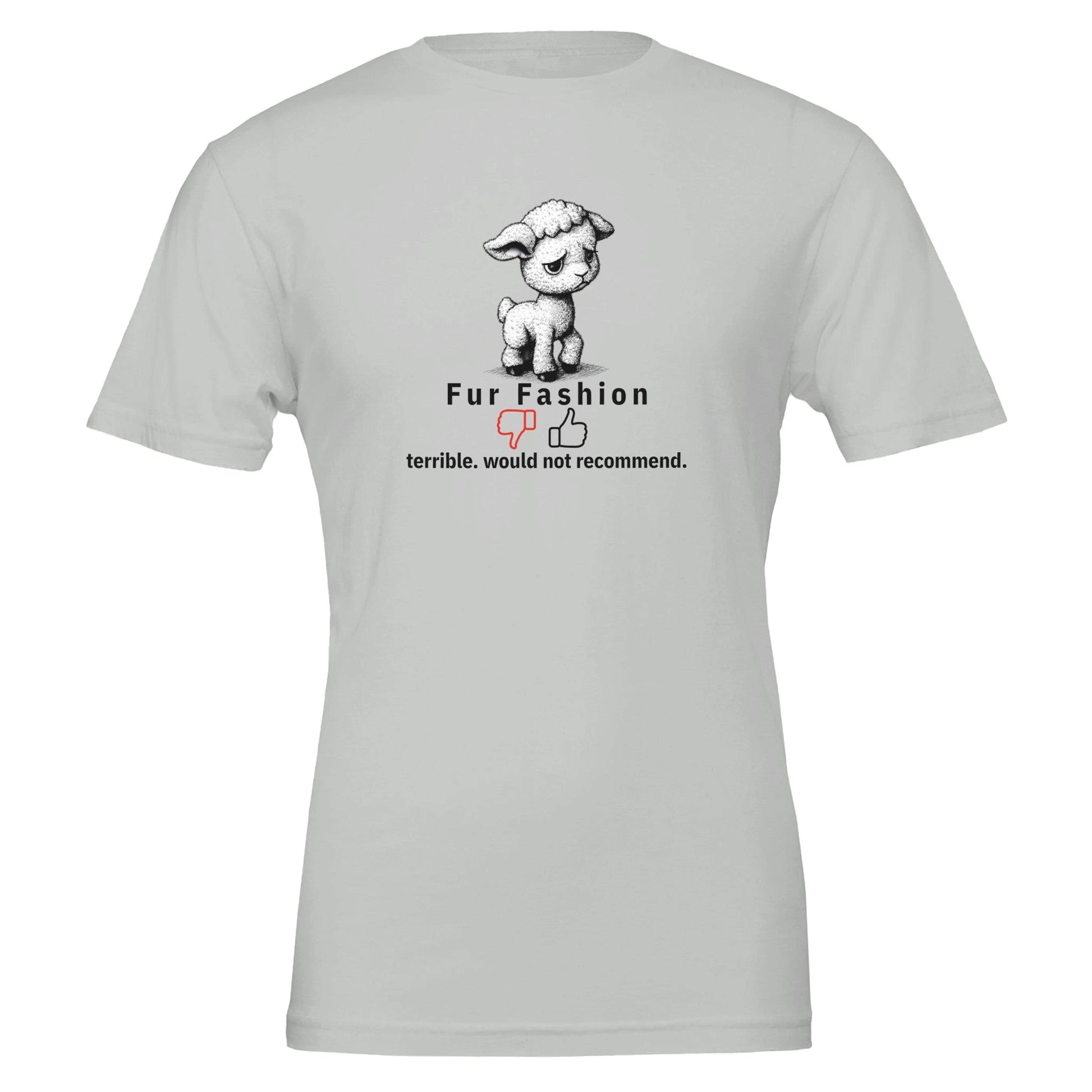 Funny Vegan Fur Fashion Tshirt, Premium 100% Cotton - Vegan America