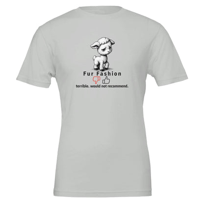 Funny Vegan Fur Fashion Tshirt, Premium 100% Cotton - Vegan America