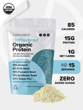 COMPLEMENT® Unflavored Organic Protein - 15 Serving - Vegan America