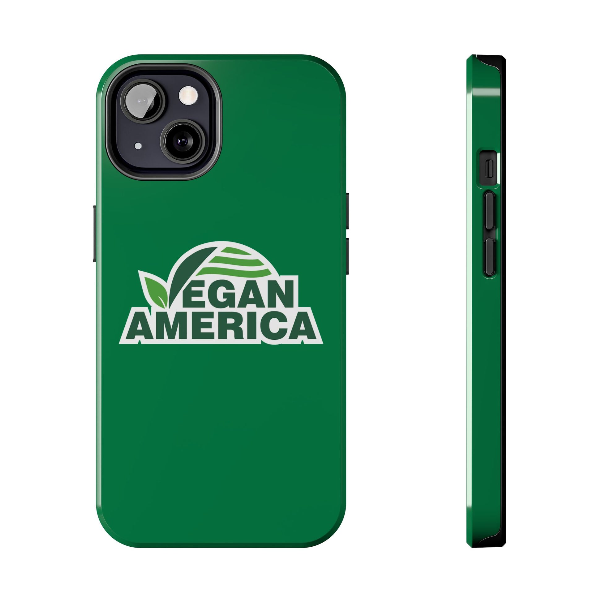 Vegan America Tough Phone Case — Green Protective Vegan Pride Cover - Vegan America