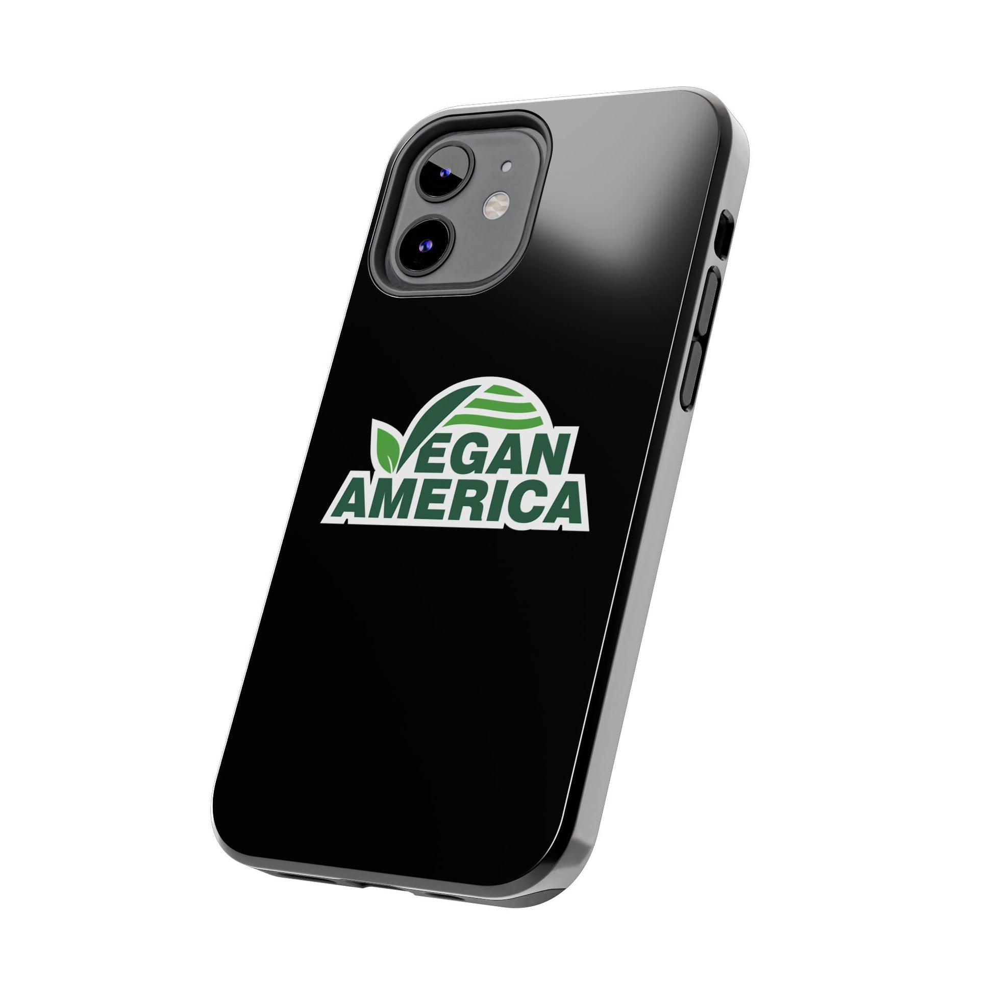 Vegan America Tough Phone Case — Green Leaf Vegan Pride Protective Cover - Vegan America