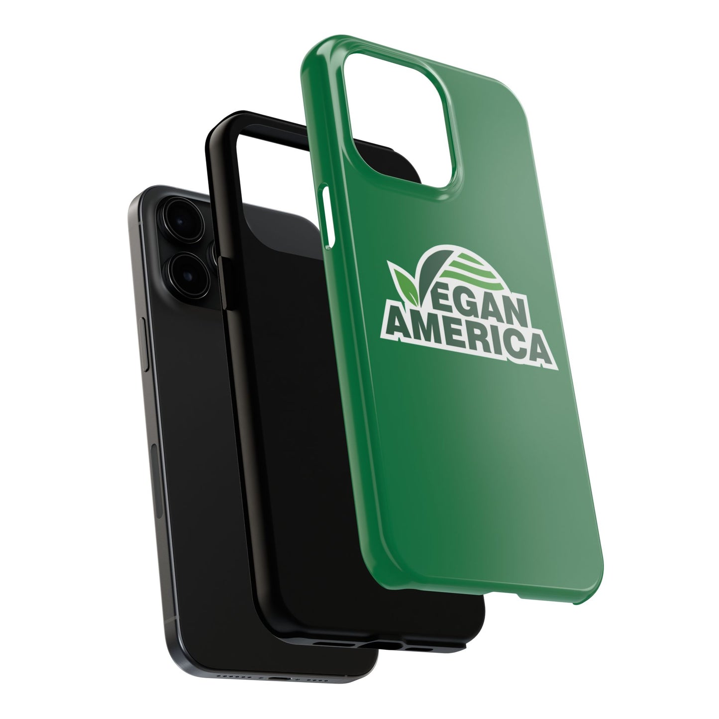 Vegan America Tough Phone Case — Green Protective Vegan Pride Cover - Vegan America