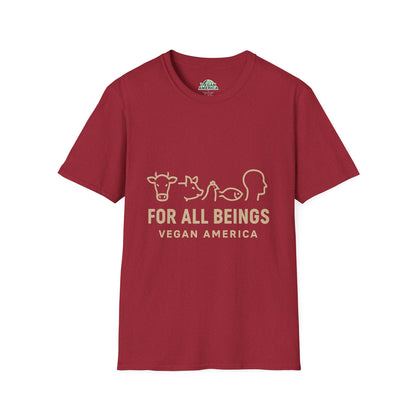 Unisex Vegan America T-Shirt, Eco - Friendly Apparel, Plant - Based Lifestyle Shirt, Perfect Gift for Vegans, Animal Rights Awareness Wear - Vegan America