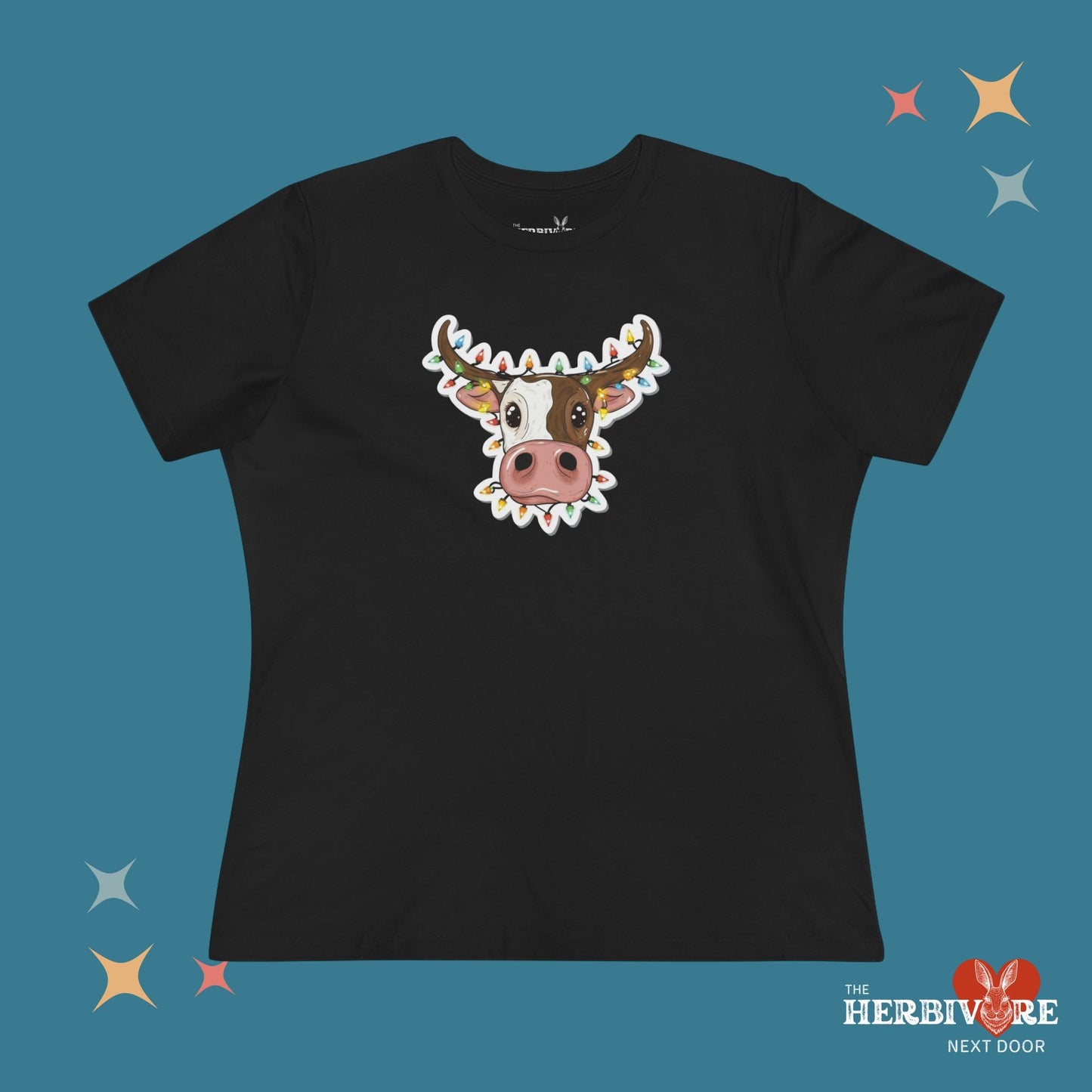 Christmas Cow - Women's Style B&C 6400 - Vegan America