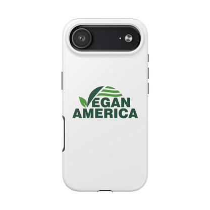 Vegan America Tough Phone Case — Eco - Friendly Plant Logo Protective Cover - Vegan America