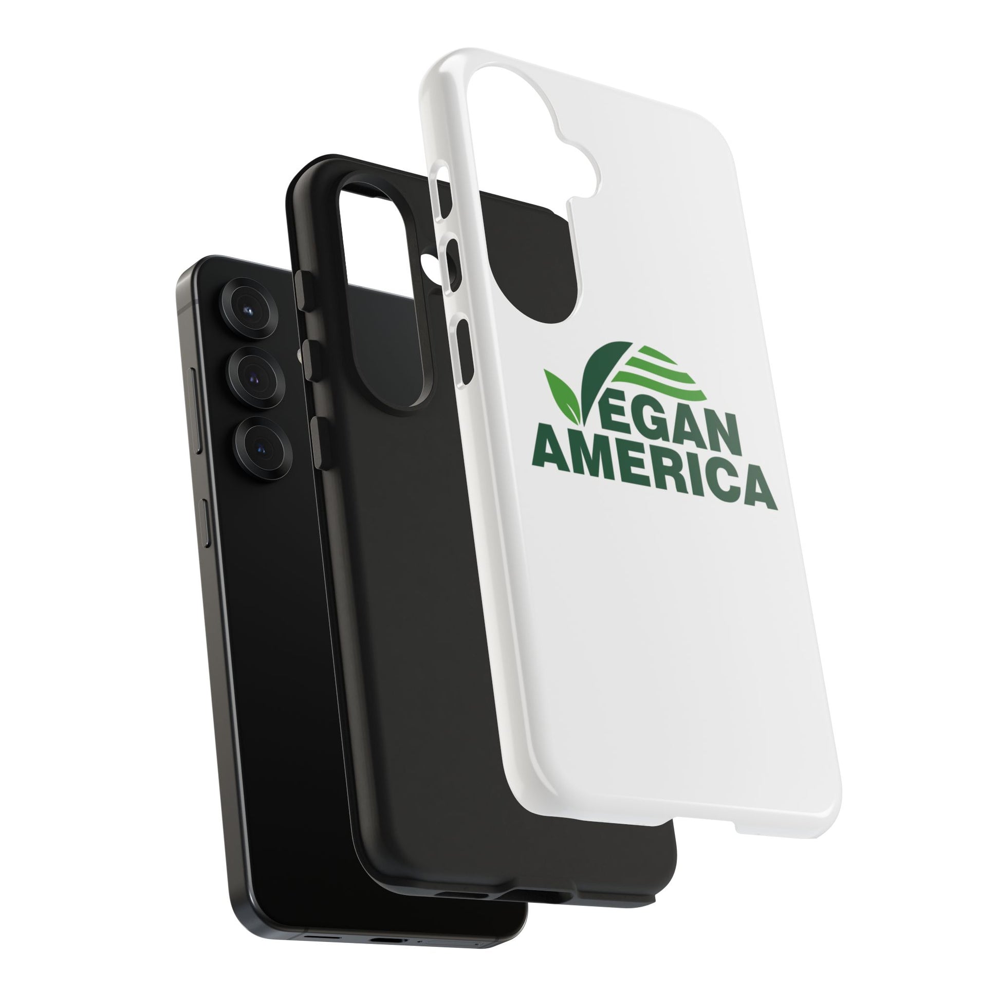 Vegan America Tough Phone Case — Eco - Friendly Plant Logo Protective Cover - Vegan America