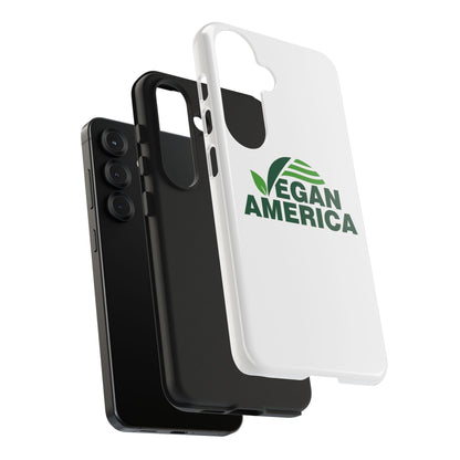 Vegan America Tough Phone Case — Eco - Friendly Plant Logo Protective Cover - Vegan America