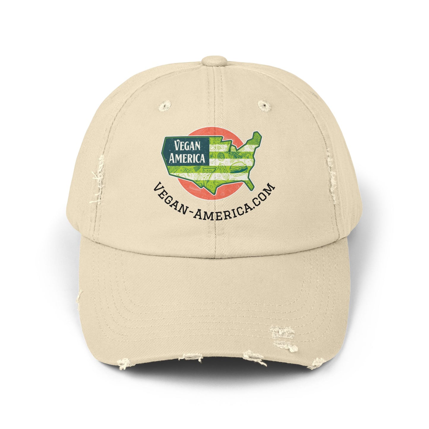 Vegan America Distressed Cap, Casual Baseball Hat for Outdoor Lovers, Gift for Eco-Conscious Friends, Perfect for Summer Adventures, [...]