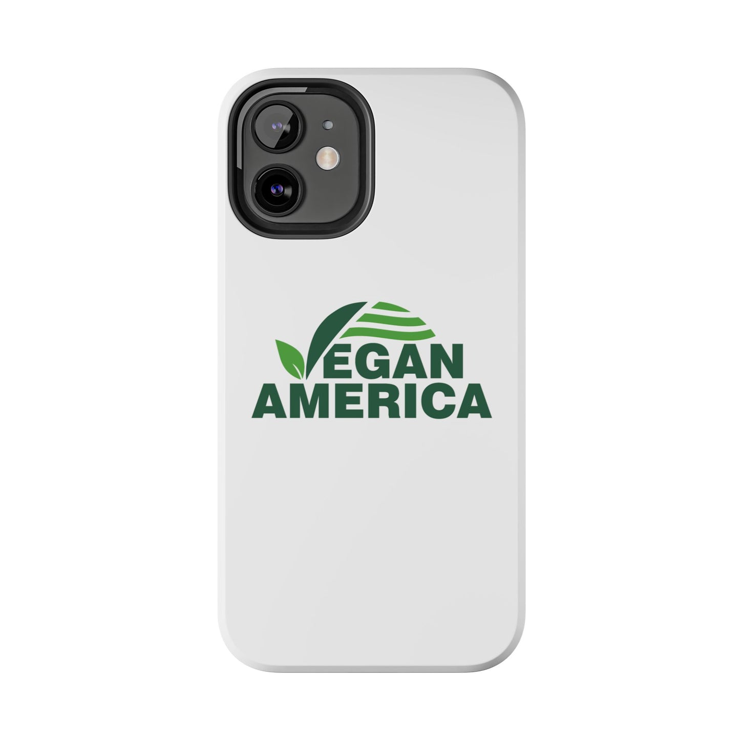 Vegan America Tough Phone Case — Eco - Friendly Plant Logo Protective Cover - Vegan America
