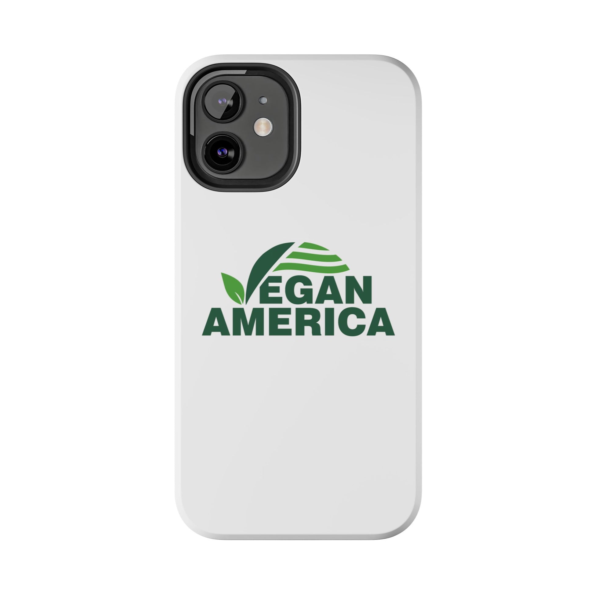 Vegan America Tough Phone Case — Eco - Friendly Plant Logo Protective Cover - Vegan America