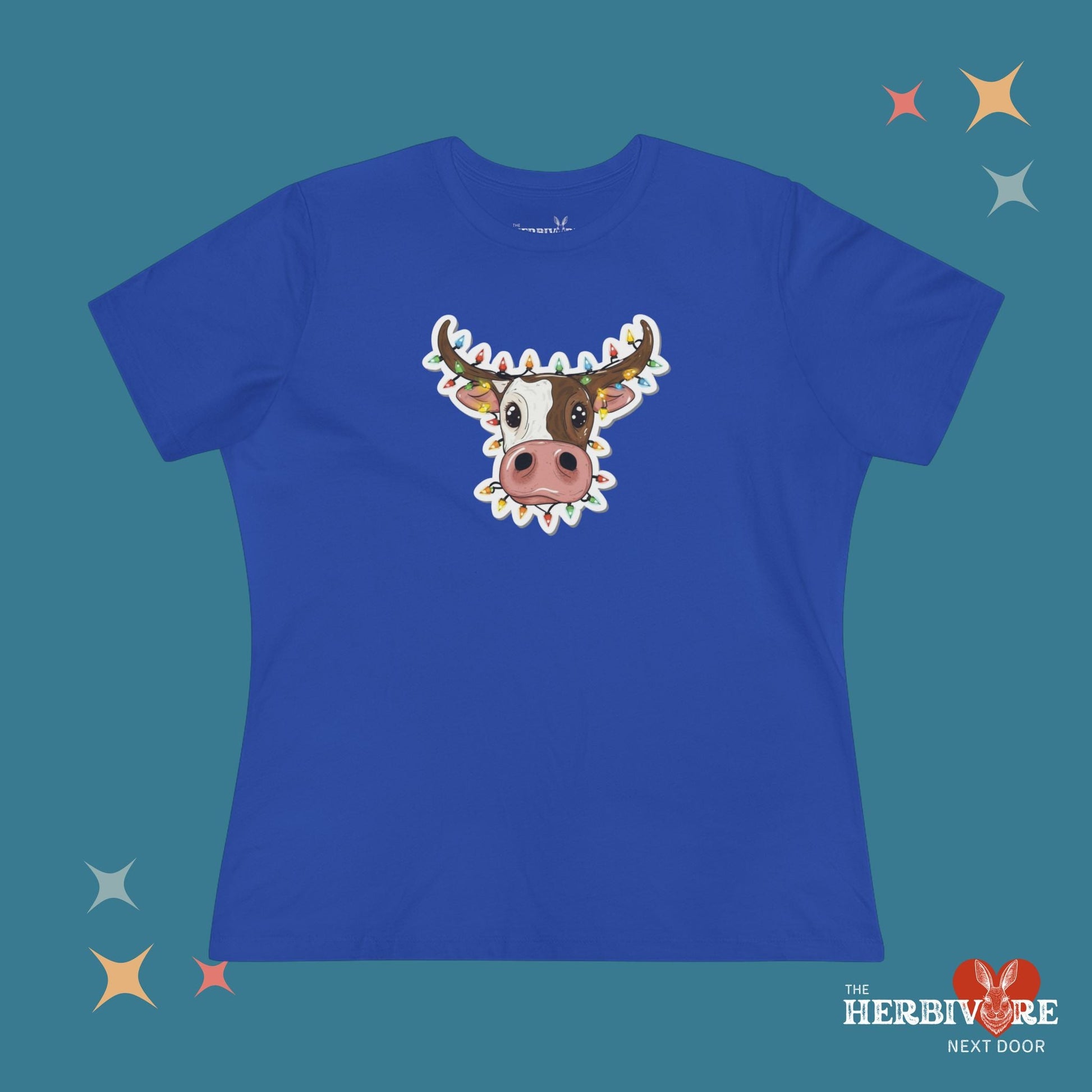 Christmas Cow - Women's Style B&C 6400 - Vegan America