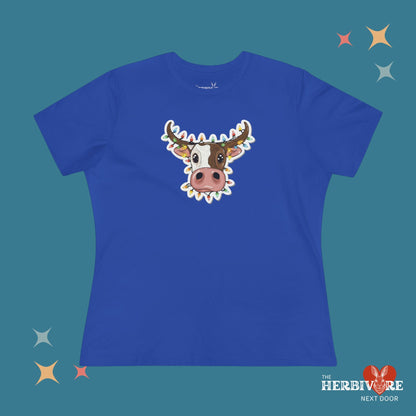 Christmas Cow - Women's Style B&C 6400 - Vegan America