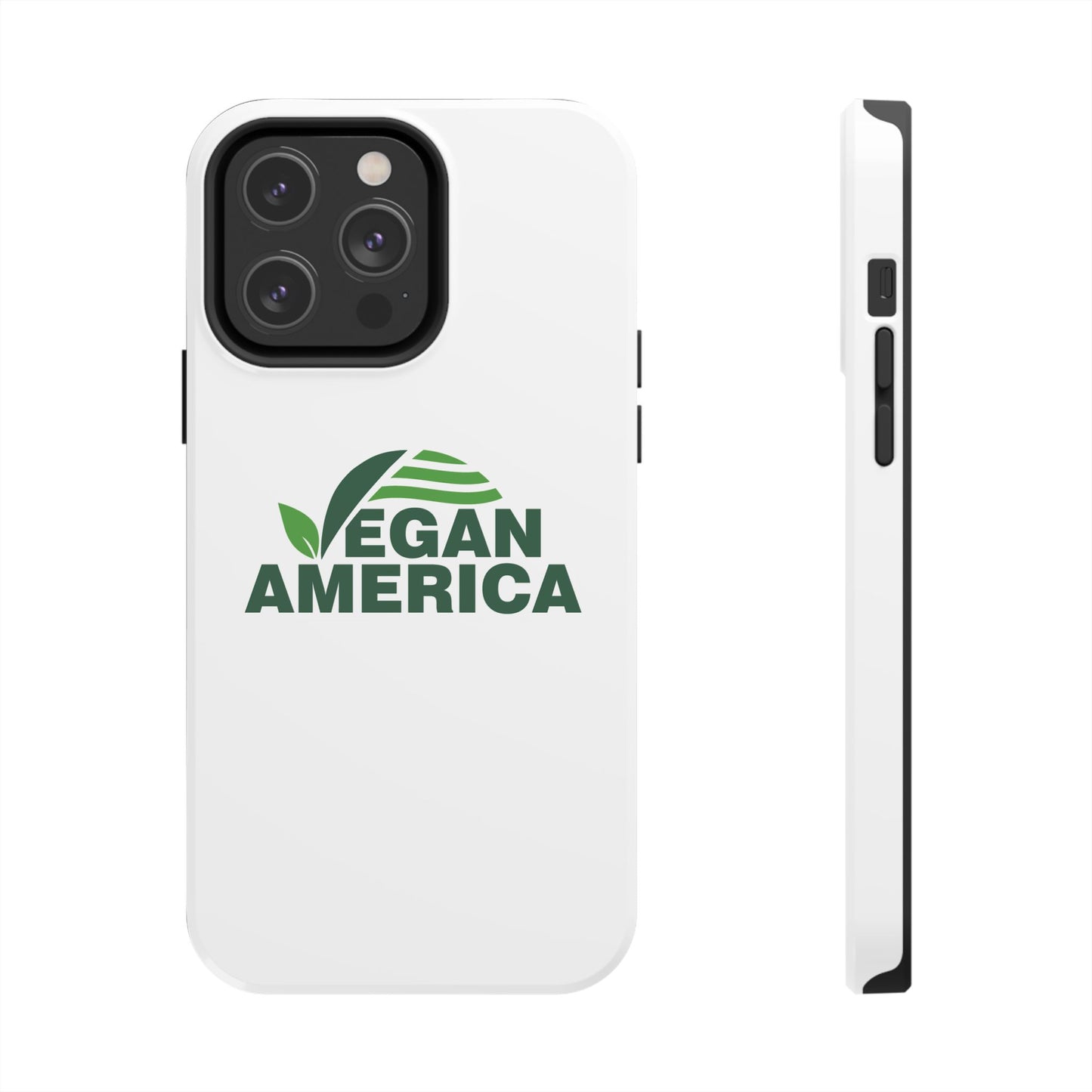 Vegan America Tough Phone Case — Eco - Friendly Plant Logo Protective Cover - Vegan America