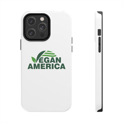 Vegan America Tough Phone Case — Eco - Friendly Plant Logo Protective Cover - Vegan America