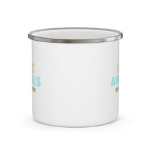 Love Animals, Don't Eat Them (Retro) - Enamel Mug - Vegan America