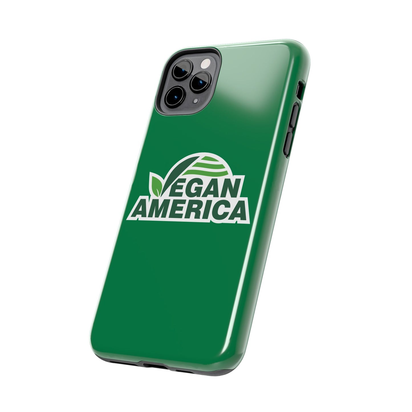 Vegan America Tough Phone Case — Green Protective Vegan Pride Cover - Vegan America