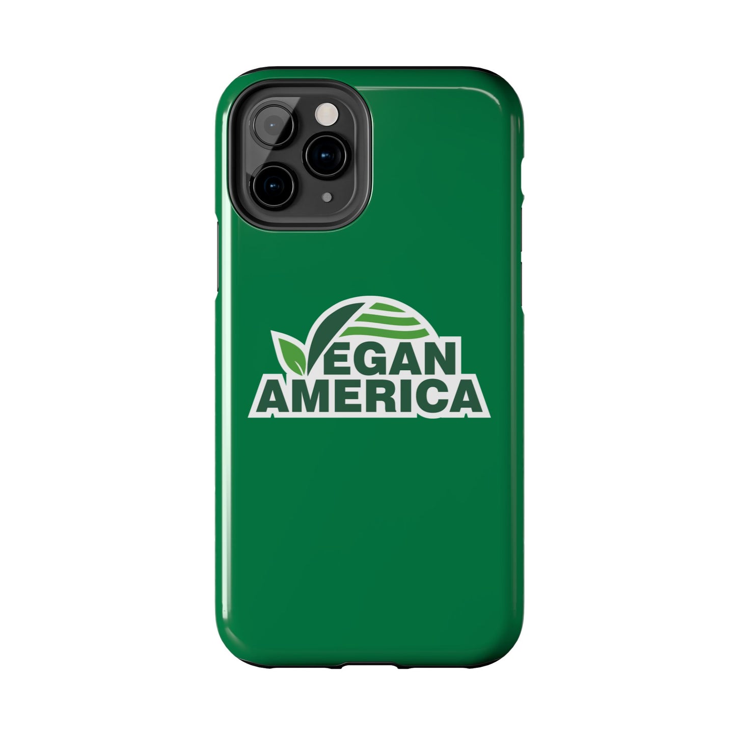 Vegan America Tough Phone Case — Green Protective Vegan Pride Cover - Vegan America
