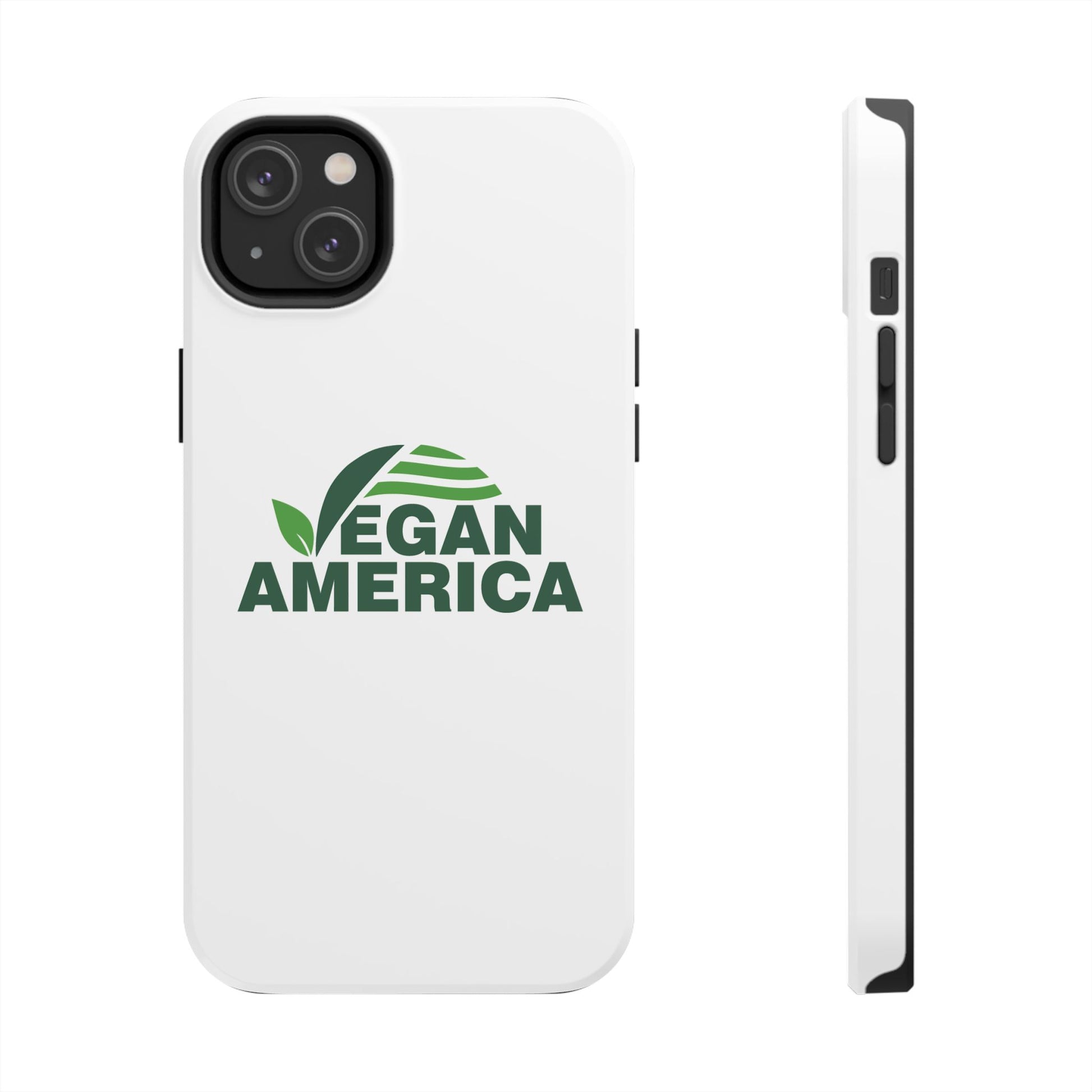 Vegan America Tough Phone Case — Eco - Friendly Plant Logo Protective Cover - Vegan America