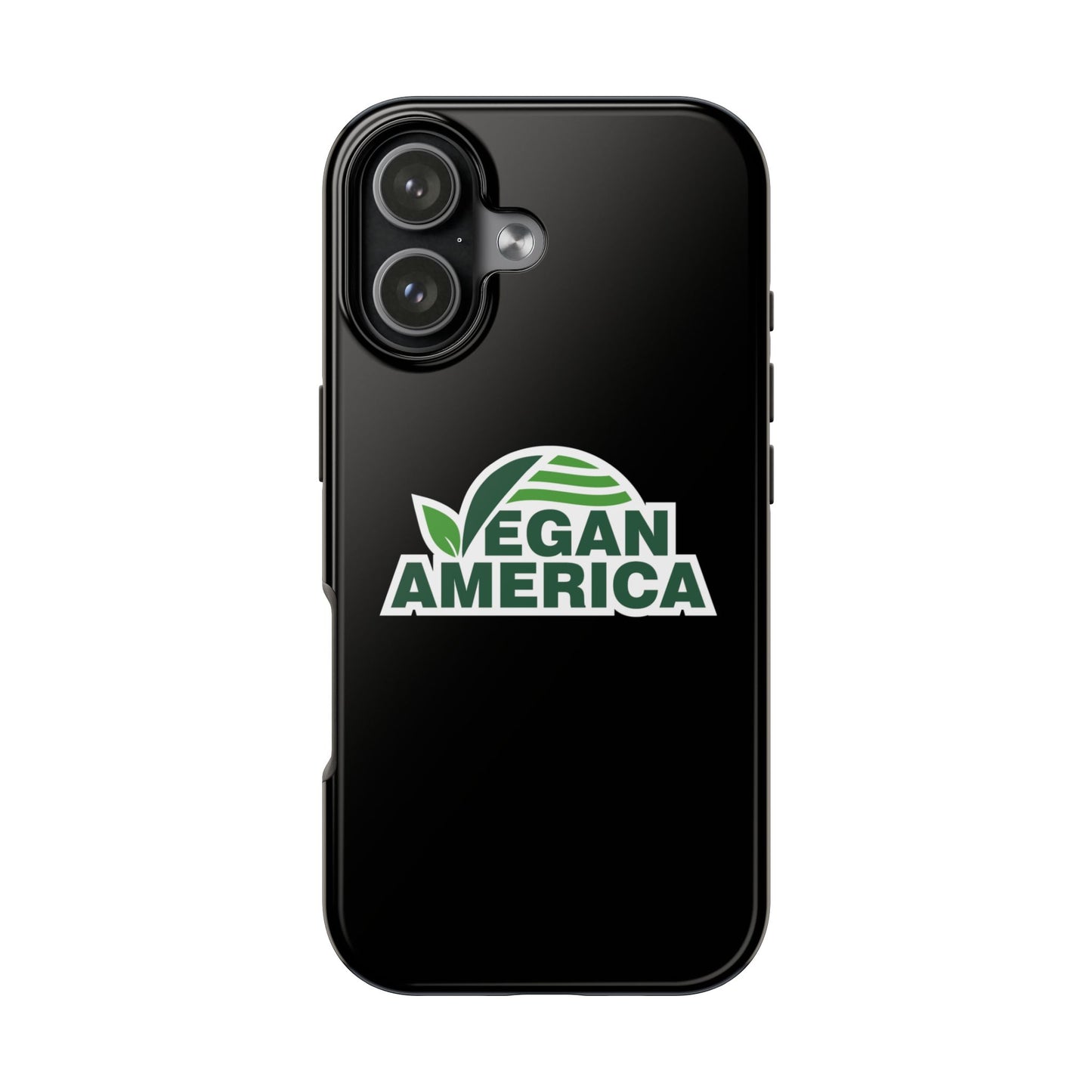 Vegan America Tough Phone Case — Green Leaf Vegan Pride Protective Cover - Vegan America