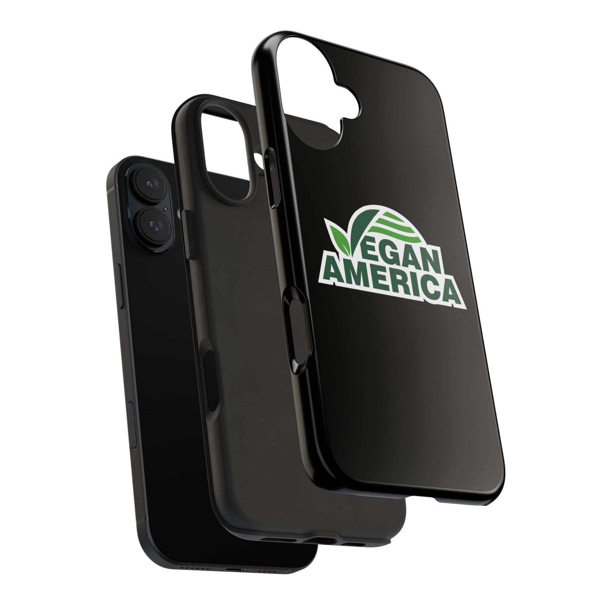 Vegan America Tough Phone Case — Green Leaf Vegan Pride Protective Cover - Vegan America