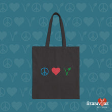 Peace Love Vegan Tote Bag - Vegan America