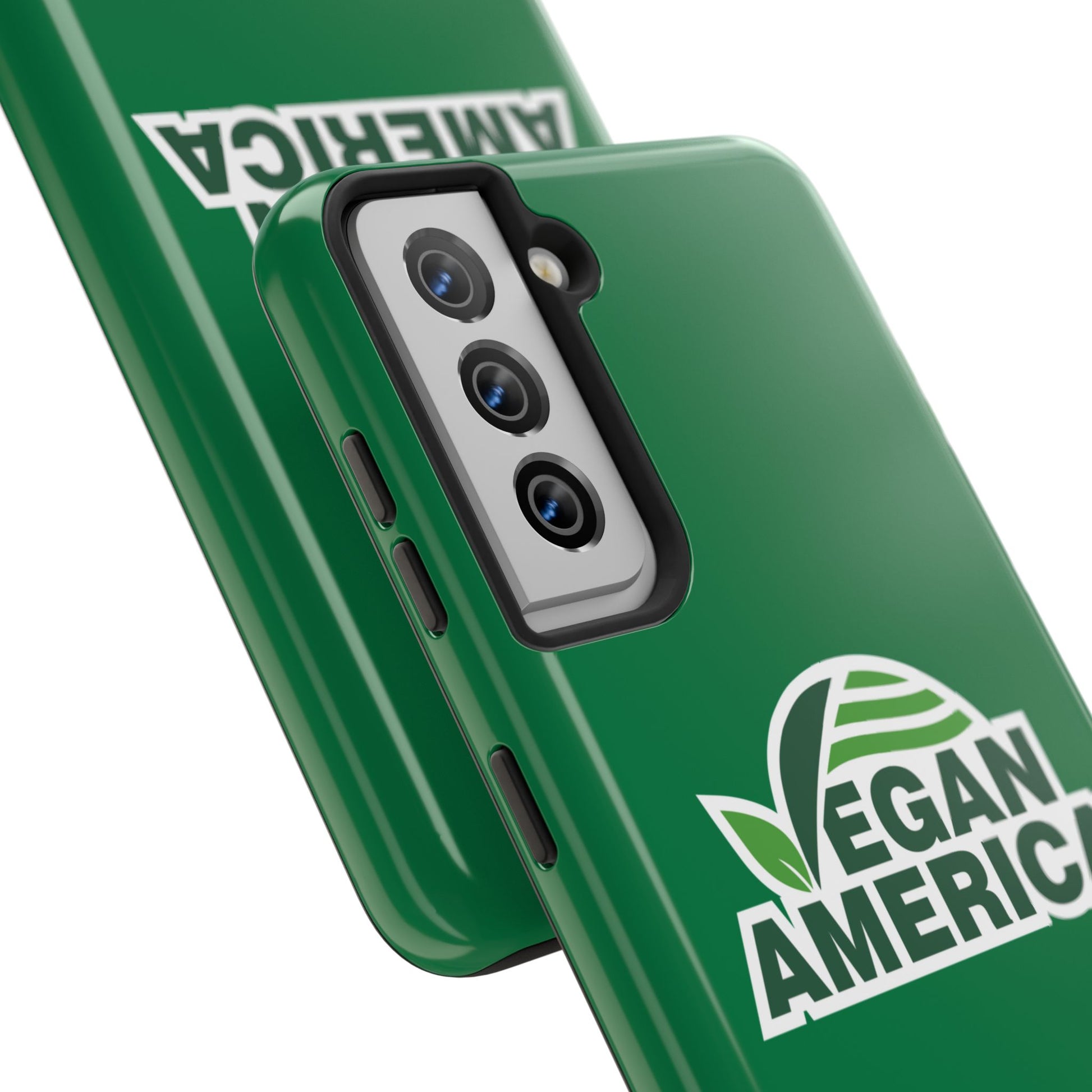 Vegan America Tough Phone Case — Green Protective Vegan Pride Cover - Vegan America