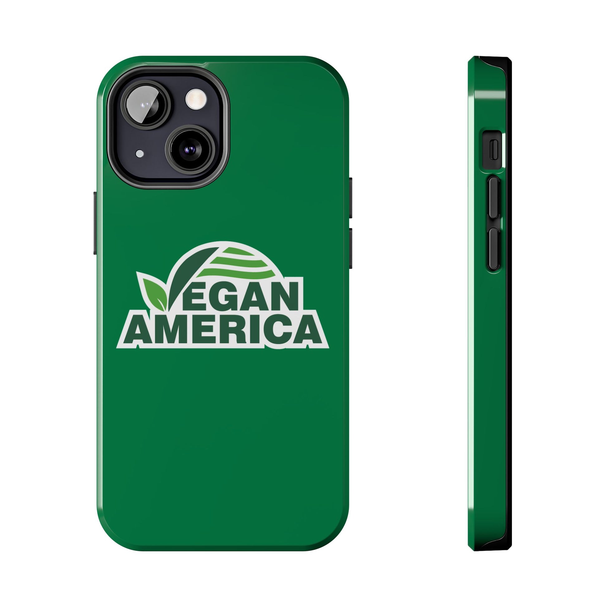 Vegan America Tough Phone Case — Green Protective Vegan Pride Cover - Vegan America
