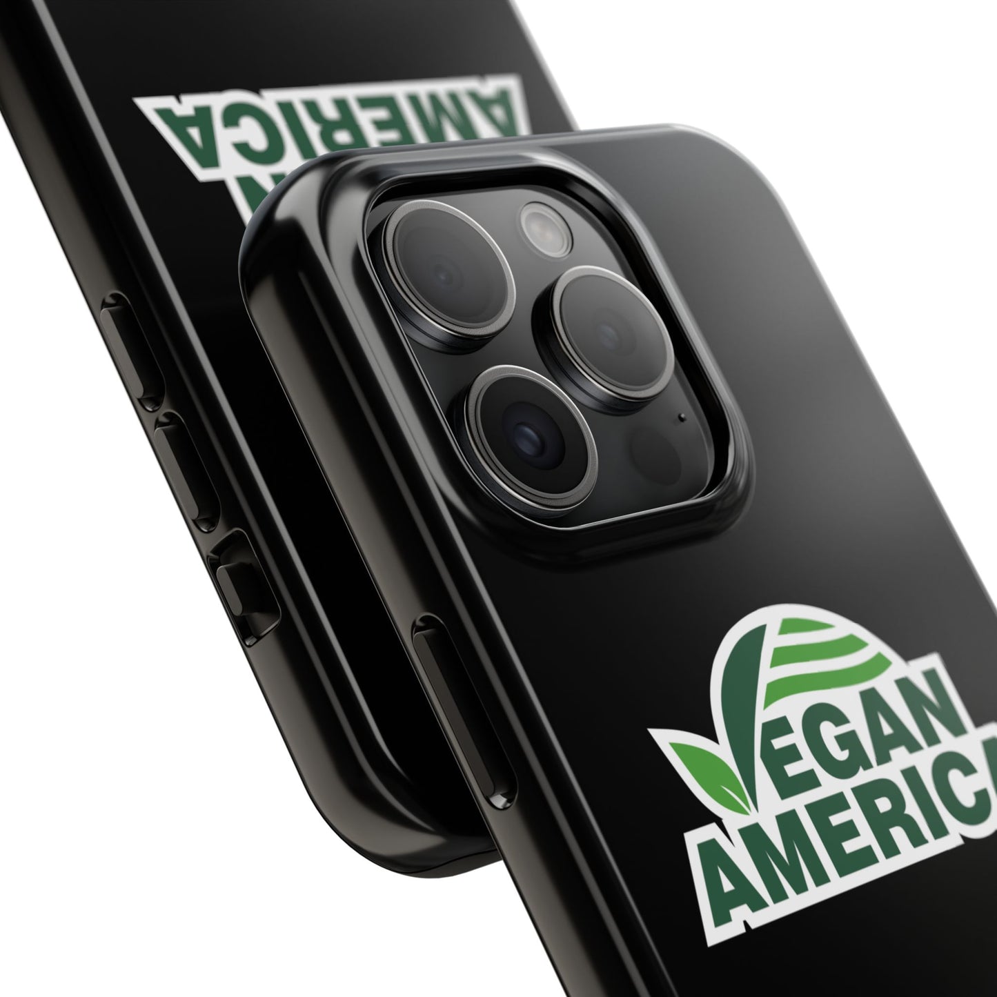Vegan America Tough Phone Case — Green Leaf Vegan Pride Protective Cover - Vegan America
