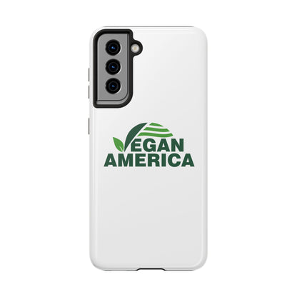 Vegan America Tough Phone Case — Eco - Friendly Plant Logo Protective Cover - Vegan America