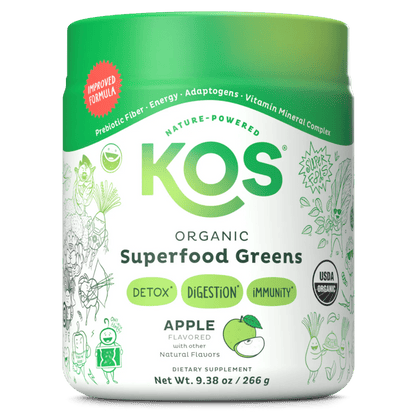 KOS Organic Superfood Greens - Apple Flavor - Vegan America
