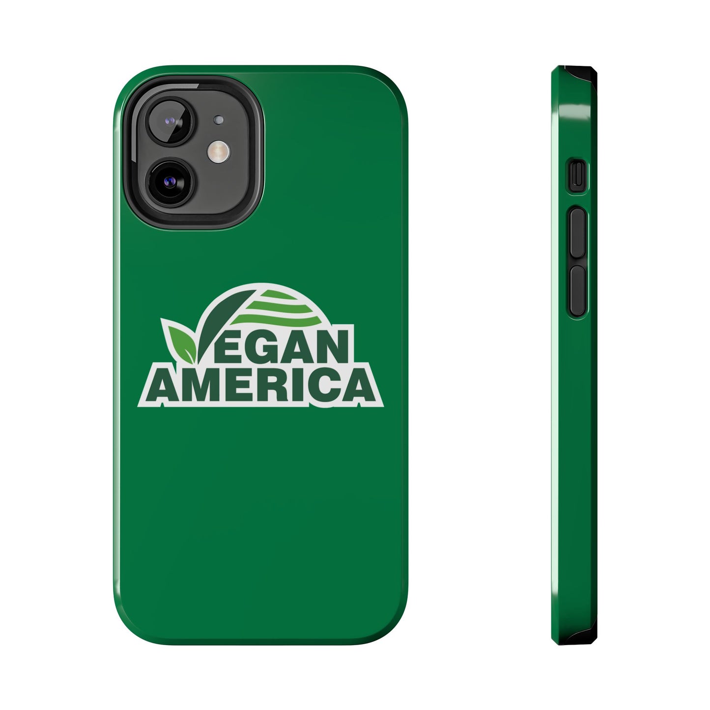 Vegan America Tough Phone Case — Green Protective Vegan Pride Cover - Vegan America