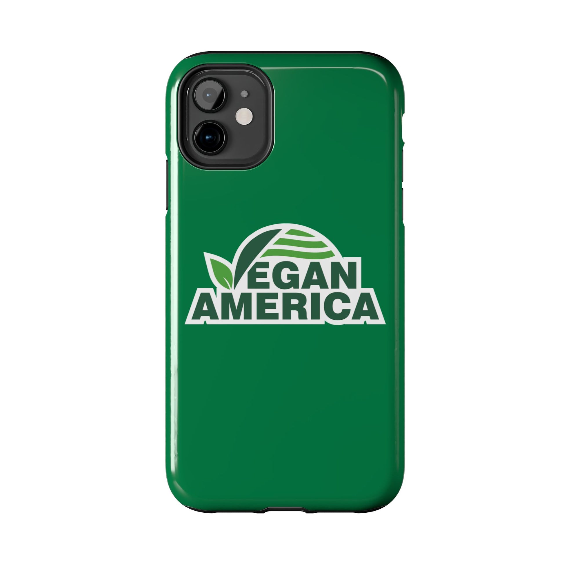 Vegan America Tough Phone Case — Green Protective Vegan Pride Cover - Vegan America