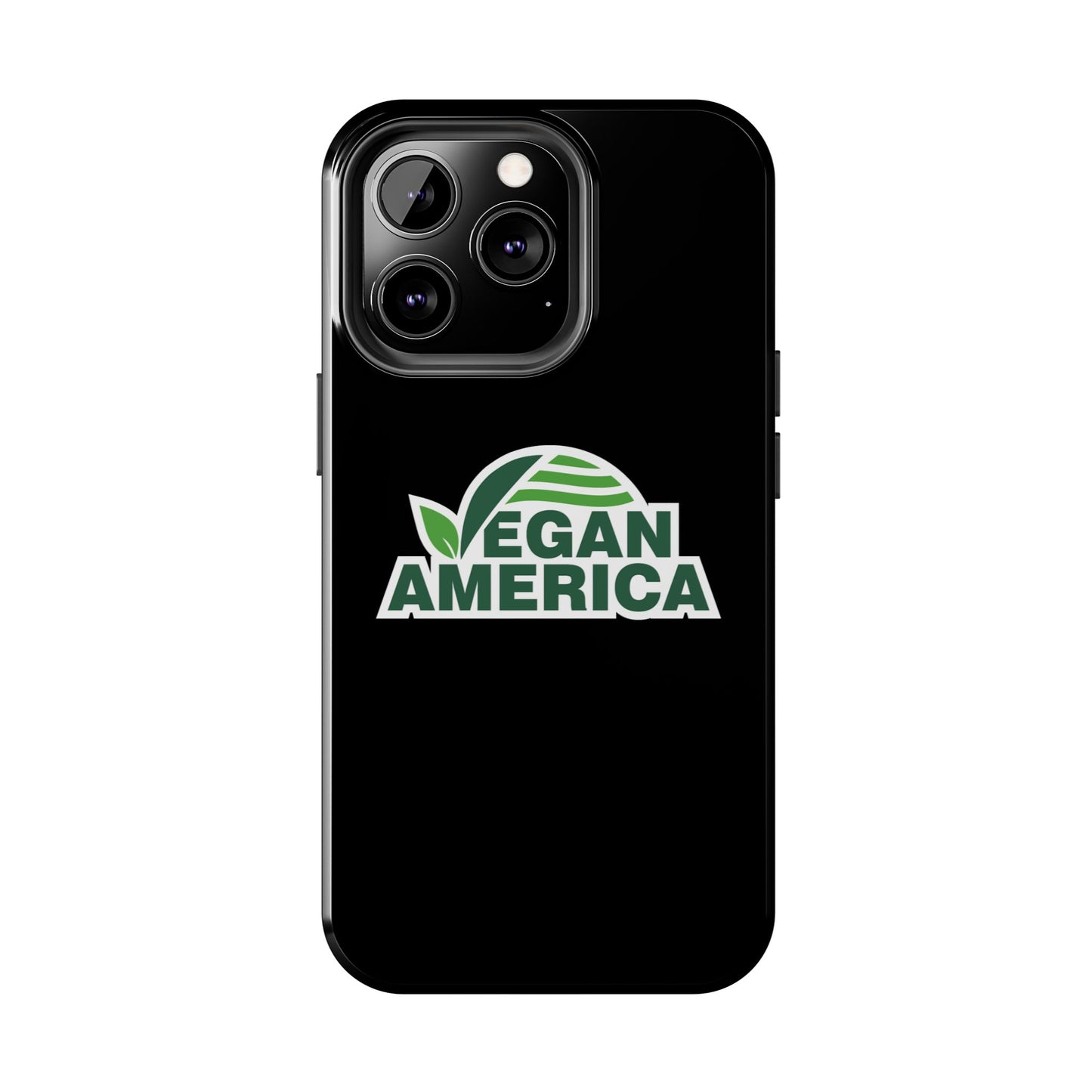 Vegan America Tough Phone Case — Green Leaf Vegan Pride Protective Cover - Vegan America