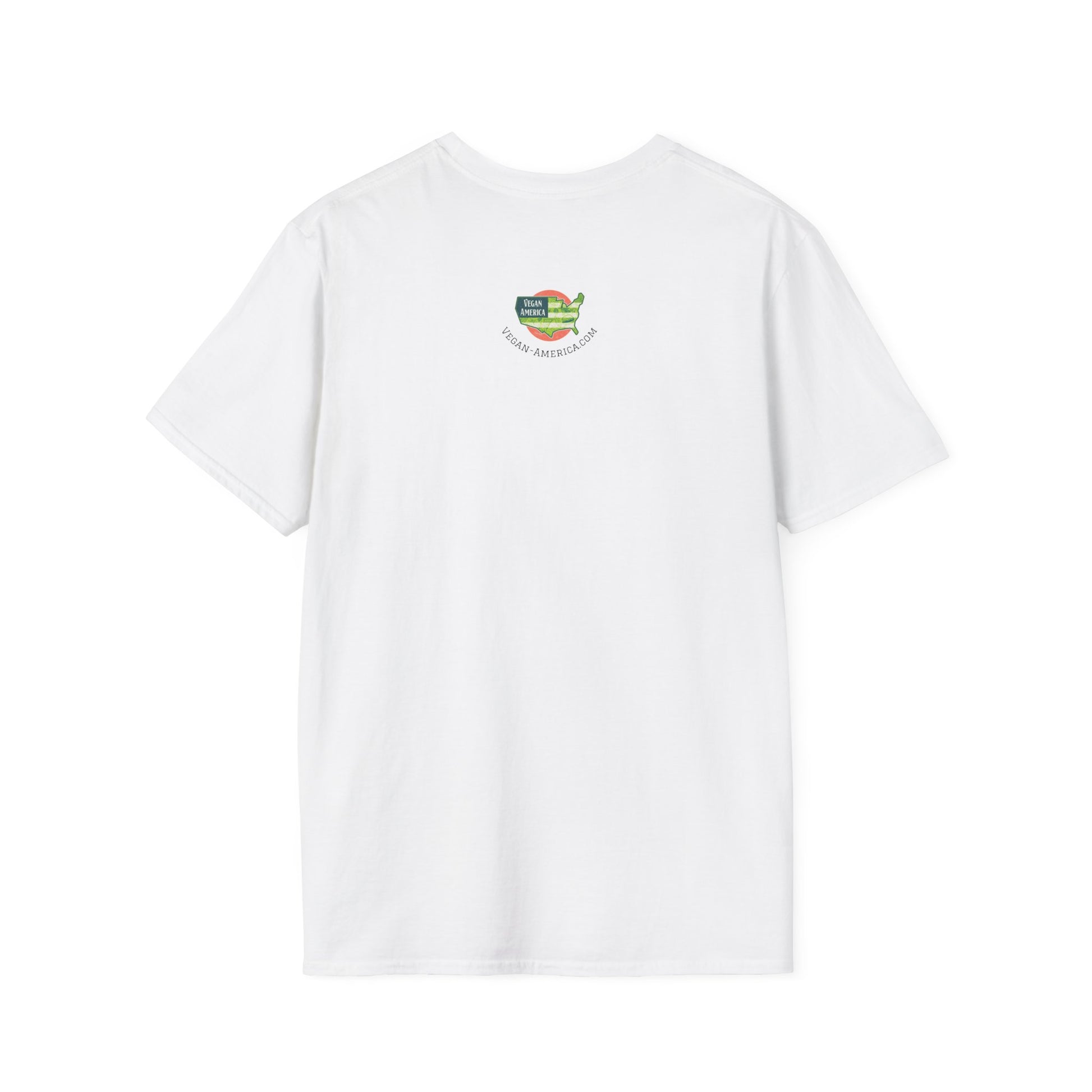 Vegan America T-Shirt | UnisexSoftstyle Tee, Eco - Friendly Fashion, Gift for Vegans, Independence Day Outfit, Casual Wear - Vegan America