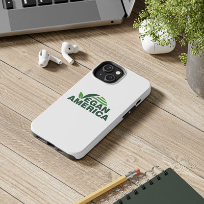 Vegan America Tough Phone Case — Eco - Friendly Plant Logo Protective Cover - Vegan America
