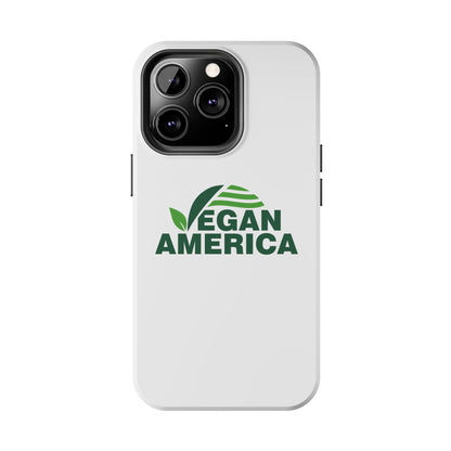 Vegan America Tough Phone Case — Eco - Friendly Plant Logo Protective Cover - Vegan America