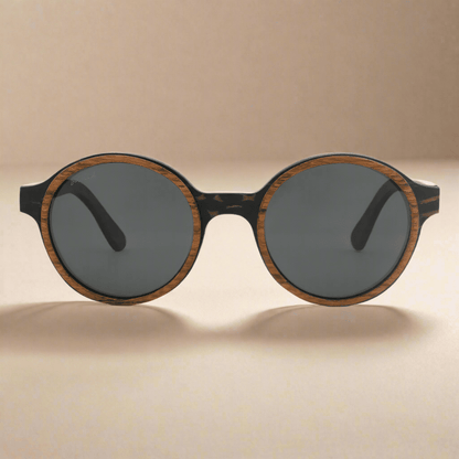 Pepe – Iconic Round Wood Sunglasses - Vegan America
